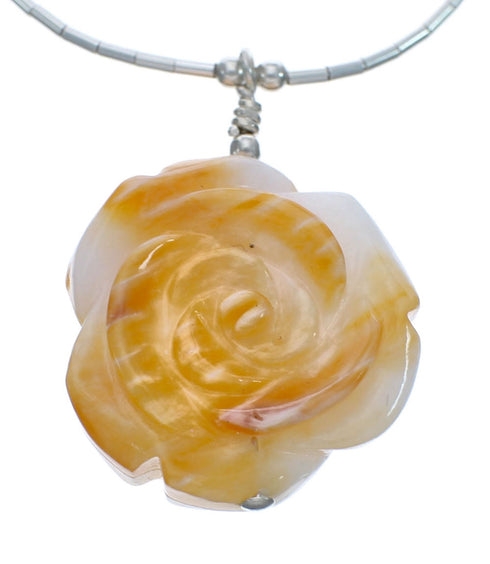 Liquid Silver Native American Oyster Shell Bead Necklace JX126754